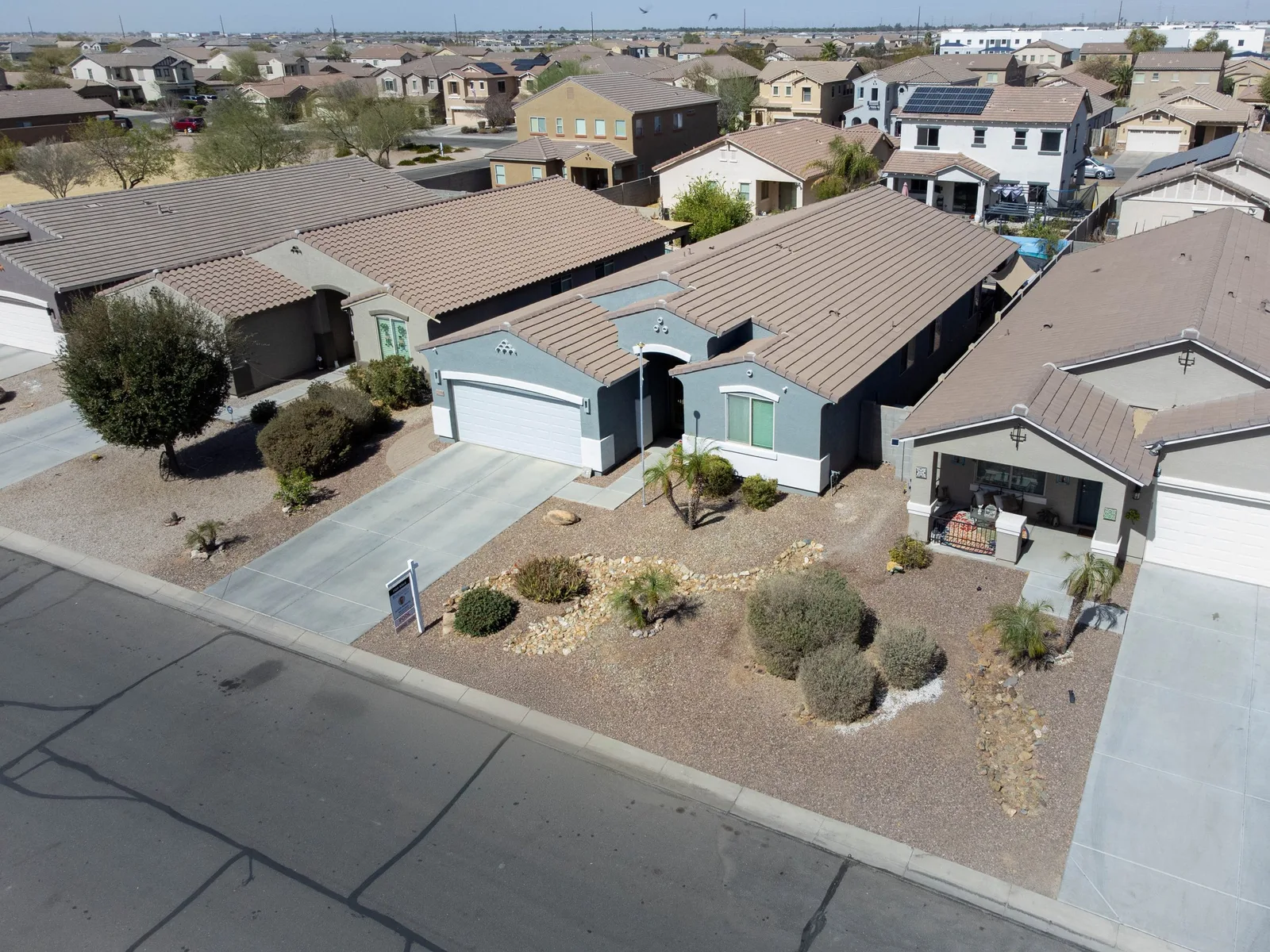 Aerial drone photo of a Phoenix neighborhood